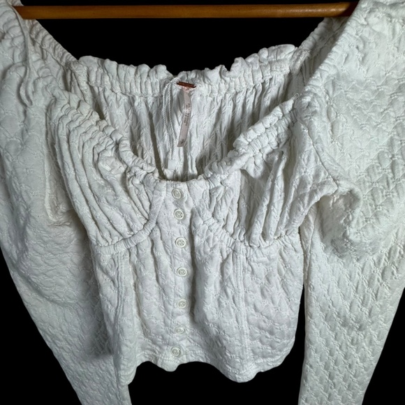 Free People Ladybug Long Sleeve Crop Top Sz S - Picture 3 of 8